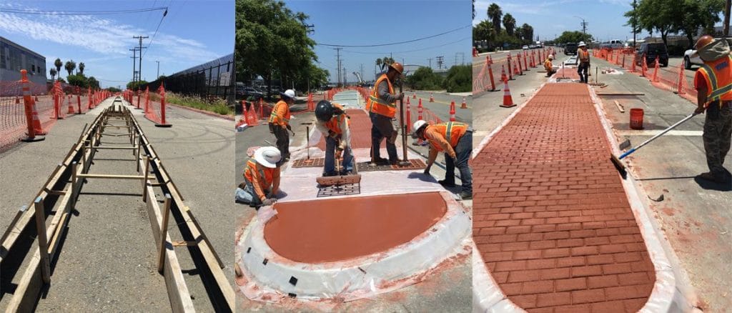 concrete median